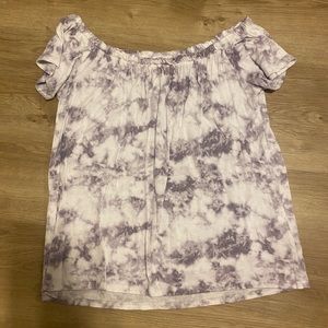 Tie-dye off-the-shoulder top